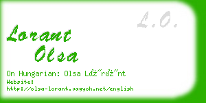 lorant olsa business card